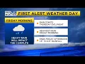 First Alert Weather Day Friday Heavy Rain Wind In The Morning