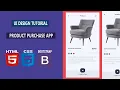 UI Design Tutorial - Product Purchase App HTML CSS BOOTSTRAP