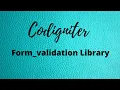 how to use form validation in codeigniter Hindi