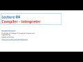 Lecture 04 Java Compiler - Interpreter