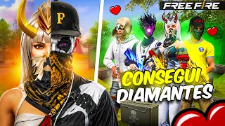 CONSEGUI DIAMANTES HACIENDOME PASAR POR MUJER EN FREE FIRE😱¿ME REEMBOLSARON?