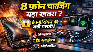 8 Phone Charging एक साथ? 😱Mobile Technician ये गलती कर रहा है क्या? | 75W Charging Station Truth