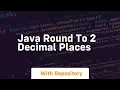 java round to 2 decimal places