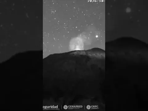 🌋🛸¡Cuántos objetos llegan al volcán Popocatépetl! 23/OCT/26