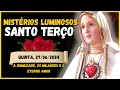 Lagu SANTO TERÇO MARIANO 🌹 MISTÉRIOS LUMINOSOS 🙏 QUINTA, 27/06/2024 🙌