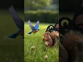Download Lagu “Squirrel vs Blue Bird: The Peanut Showdown 🥜😂 | Funny Short Story” | battle of breakfast #klingai
