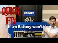 Quick Fix Kobalt lithium battery won t charge