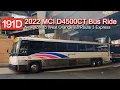 NJ Transit 191D Bus Ride 2022 MCI D4500CT 22098 from New York to West Orange Mississippi Loop