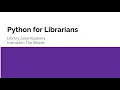 LJA - Python for Librarians