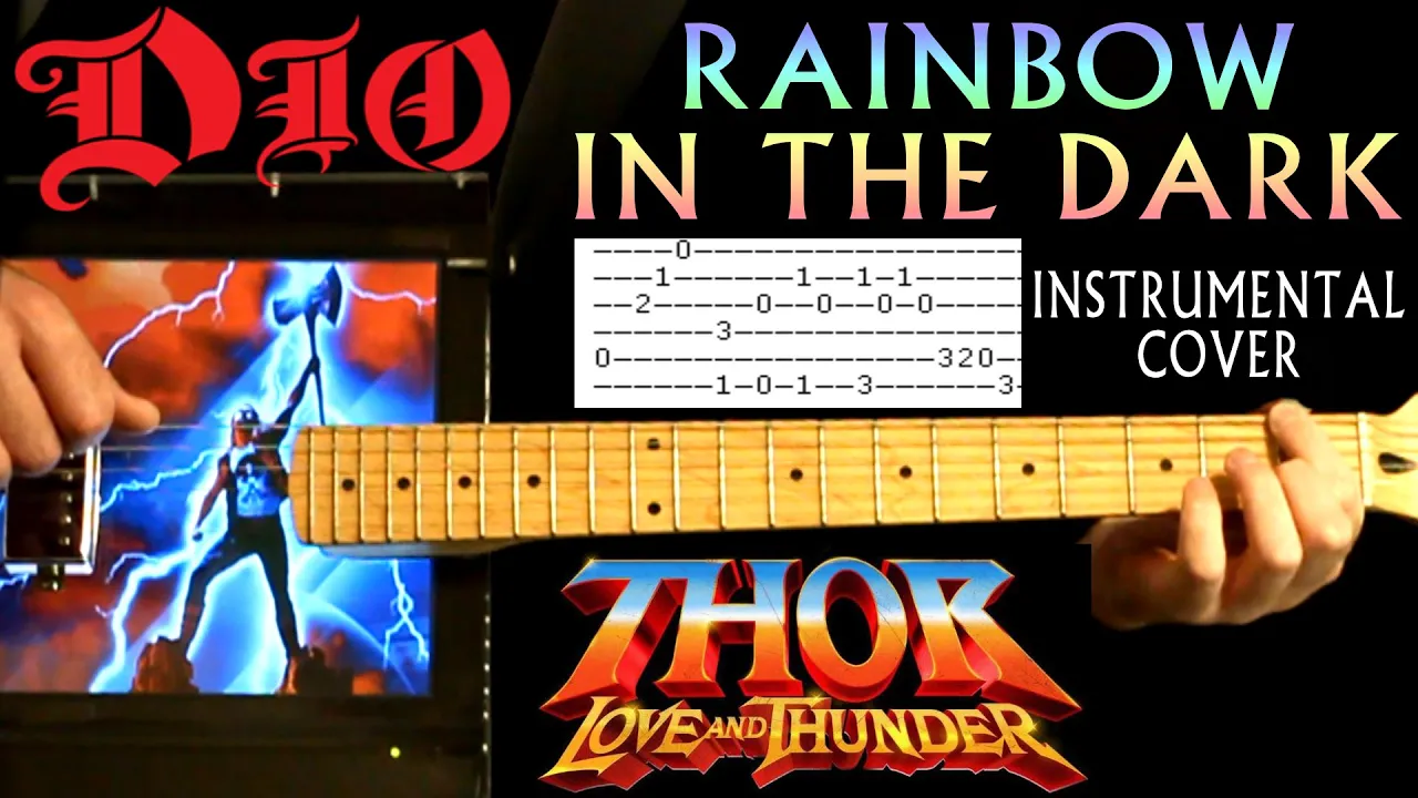 Dio Rainbow In The Dark - Thor Love And Thunder Guitar Lesson / Tabs Cover Fingerpicking Style Dio Rainbow In The Dark - Thor Love And Thunder Guitar Lesson / Tabs Cover Fingerpicking Style
