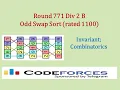 Codeforces Round 771 Div 2 B Odd Swap Sort rated 1100 - Invariants Combinatorics