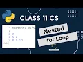Nested for loop Pattern printing Class-11 Computer Science with python