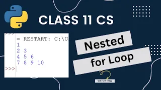 Nested for loop Pattern printing Class-11 Computer Science with python