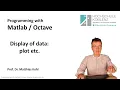 Programming with Matlab or Octave Chap 6 plot display of data