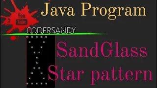 Print SandGlass star pattern program in java l