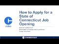How to Apply for a State of Connecticut Job Opening