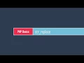 PHP Basics String functions - str