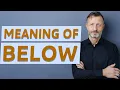 Below Meaning of below