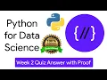 NPTEL Python for Data Science Week 2 Quiz answers with detailed proof of each answer