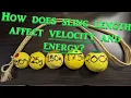 Slinging physics - Projectile weight and sling length vs Speed