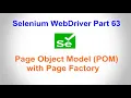 Selenium WebDriver Part63 Page Object Model in Selenium with Page Factory POM Part B