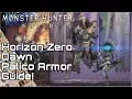 Video di MONSTER HUNTER WORLD! Horizon Zero Dawn Palico Watcher Armor!