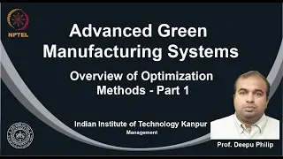 noc19-mg24 Lecture 39 - Overview of Optimization Methods