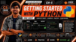 Getting Started with Python One Shot Chapter 5 Explained CBSE Class 11 Computer Science