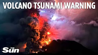 Download Massive ‘Ring of Fire’ volcano erupts spewing fire into sky as thousands flee homes in Indonesia MP3