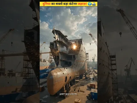 दुनिया का सबसे बड़ा कंटेनर जहाज़ कैसे बनाया जाता है? 😱🚢 | Mega Engineering Facts