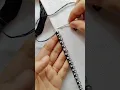 Easy Hand Embroidery Pearl Bead Edge Border Stitch Tutorial