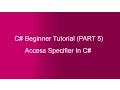 Part 5 - C Tutorial