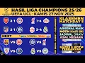HASIL LIGA CHAMPIONS 2025 TADI MALAM ARSENAL VS BAYERN MUNICH, LIVERPOOL, REAL MADRID, UCL KLASEMEN