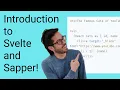 How to create a Sapper Svelte application introduction to Svelte
