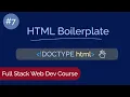 HTML for Beginners HTML Boilerplate Code Explain Web Development Tutorials