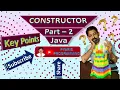 Java Constructor Important Points on Constructor Types of constructor Interview Questions
