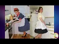 Cute crossdressers doing housework