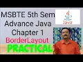 Layout Managers in java Border Layout - Program Advance Java 5th sem MSBTE