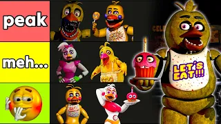 Which Chica Character is Absolute PEAK Ranking every FNAF Chica Animatronic