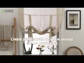 Linen Semi Sheer Short Tie Up Curtains Adjustable Valance Kgorge Curtains