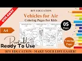 FREE Vehicles for air Coloring Pages For Kids 5 Pages