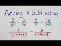 Adding and Subtracting Rational Algebraic Expressions
