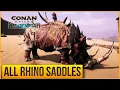 All Rhino Saddles - Isle of Siptah Conan Exiles