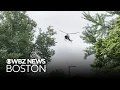Why is there a low-flying helicopter over Boston