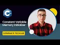38 Getting Started with C Constant variables and Memory Initializer