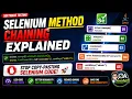 Selenium Method Chaining EXPLAINED driver manage window maximize findElement sendKeys