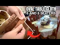 Unboxing Elegant Oval Table Cloth for 6-8 Seaters Perfect Dining Table Upgrade