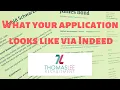 What your application looks like from Indeed