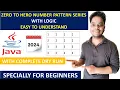 1 Number Pattern Programs in Java Programming Language in Visual Studio Code Complete Dry Run