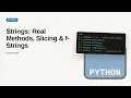 Python - Web development basic Series Strings Real Methods Slicing f-Strings